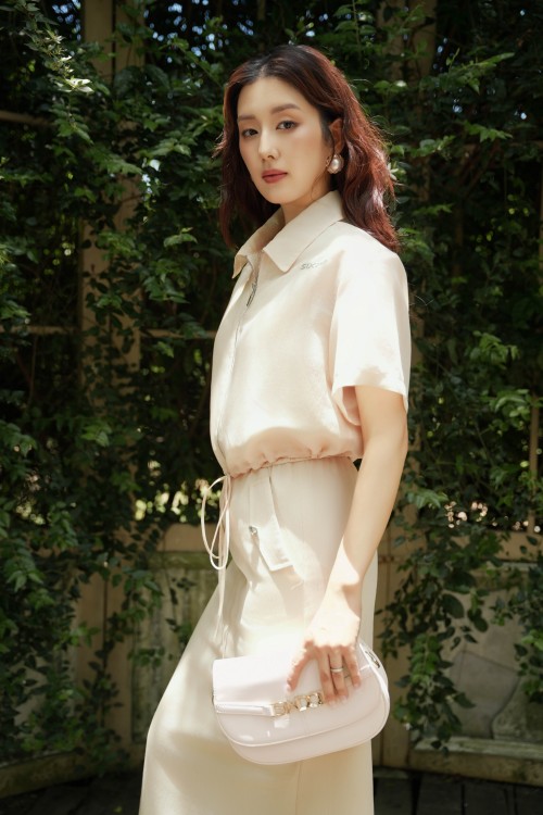 Sixdo Beige Organza Blouse